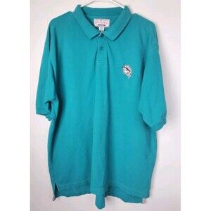 Vtg‎ Florida Marlins Starter Mens Polo Shirt XXL Teal
